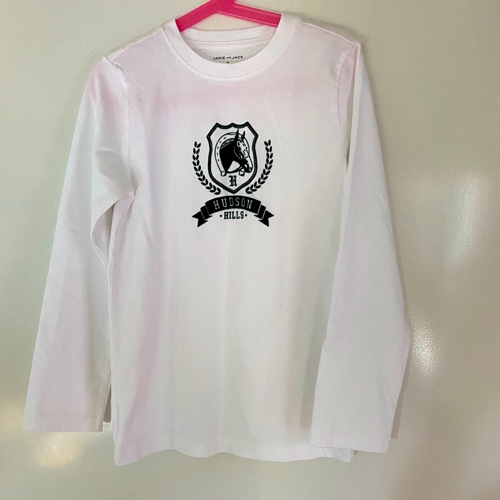 JANIE and JACK SIZE 8 WHITE TOP.